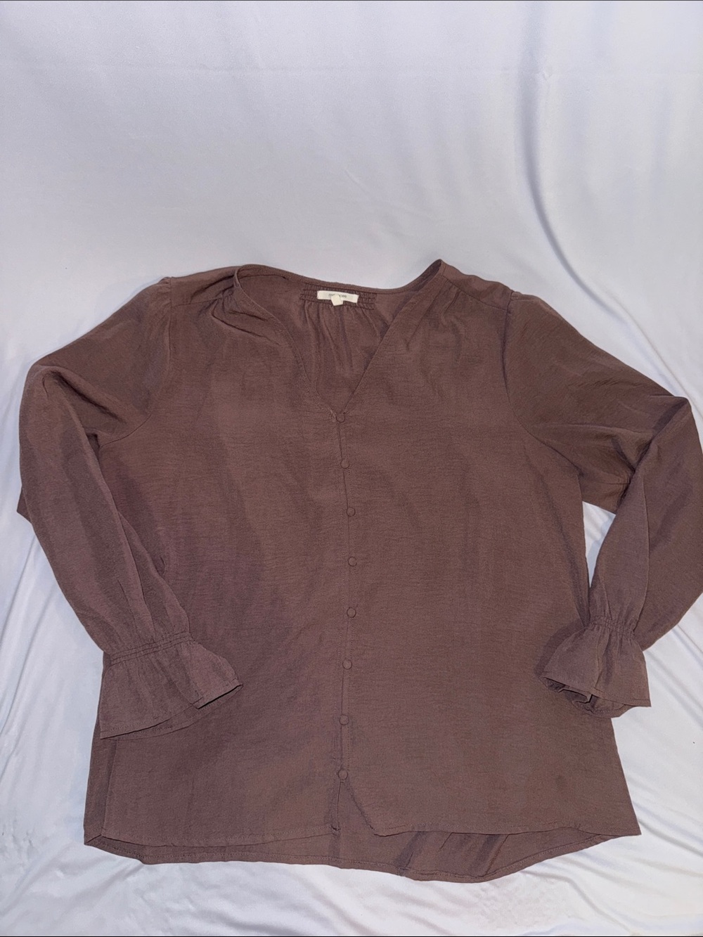 Maurice’s Button-Front Mauve Blouse